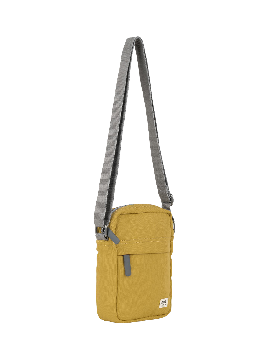 Product image 2 of 7, which shows ROKA London Bond Recycled Canvas Crossbody Pocket Bag, 1.5L, Flax