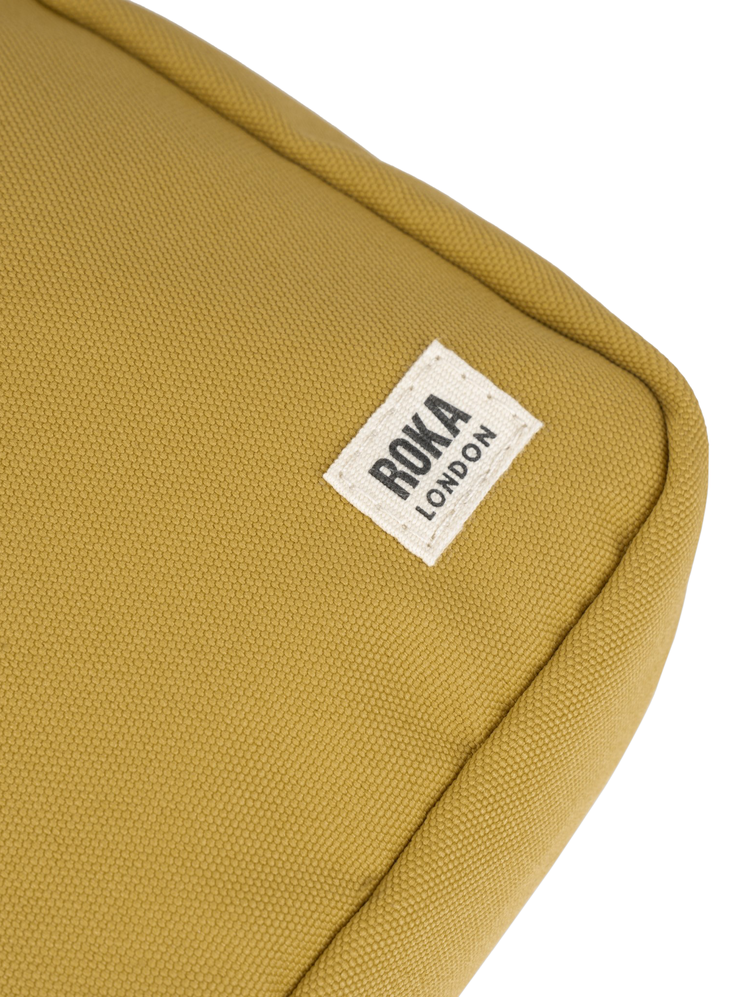 Product image 7 of 7, which shows ROKA London Bond Recycled Canvas Crossbody Pocket Bag, 1.5L, Flax