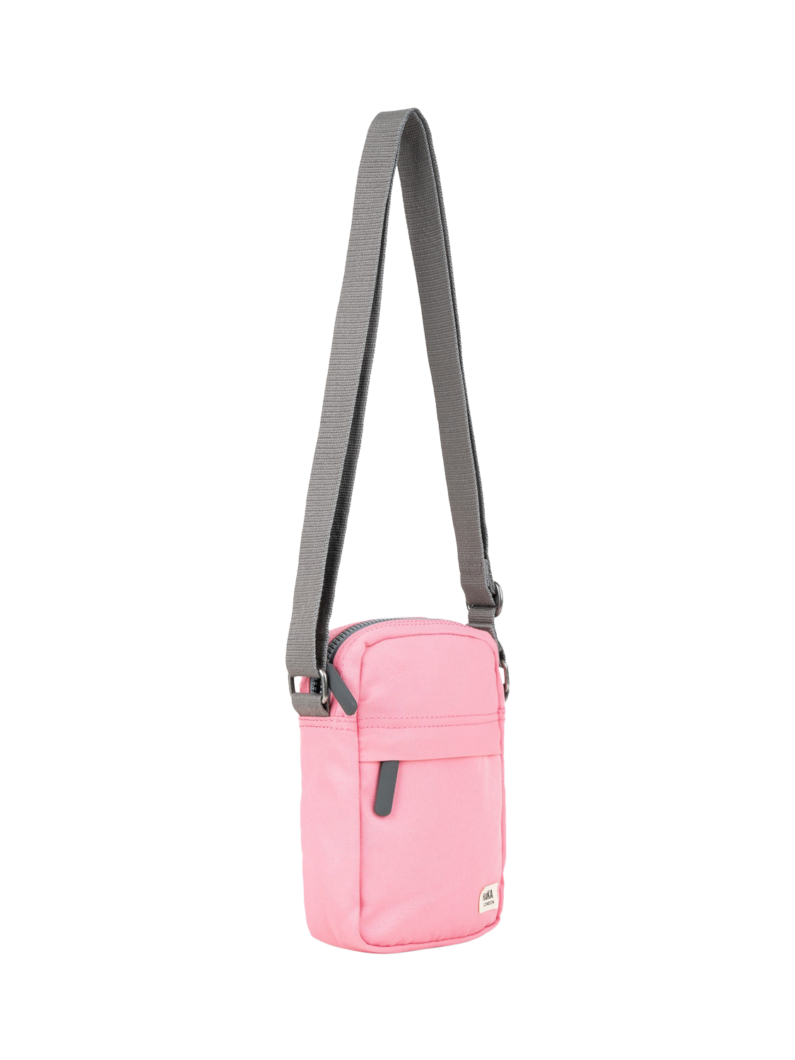 Product image 2 of 7, which shows ROKA London Bond Recycled Canvas Crossbody Pocket Bag, 1.5L, Rose