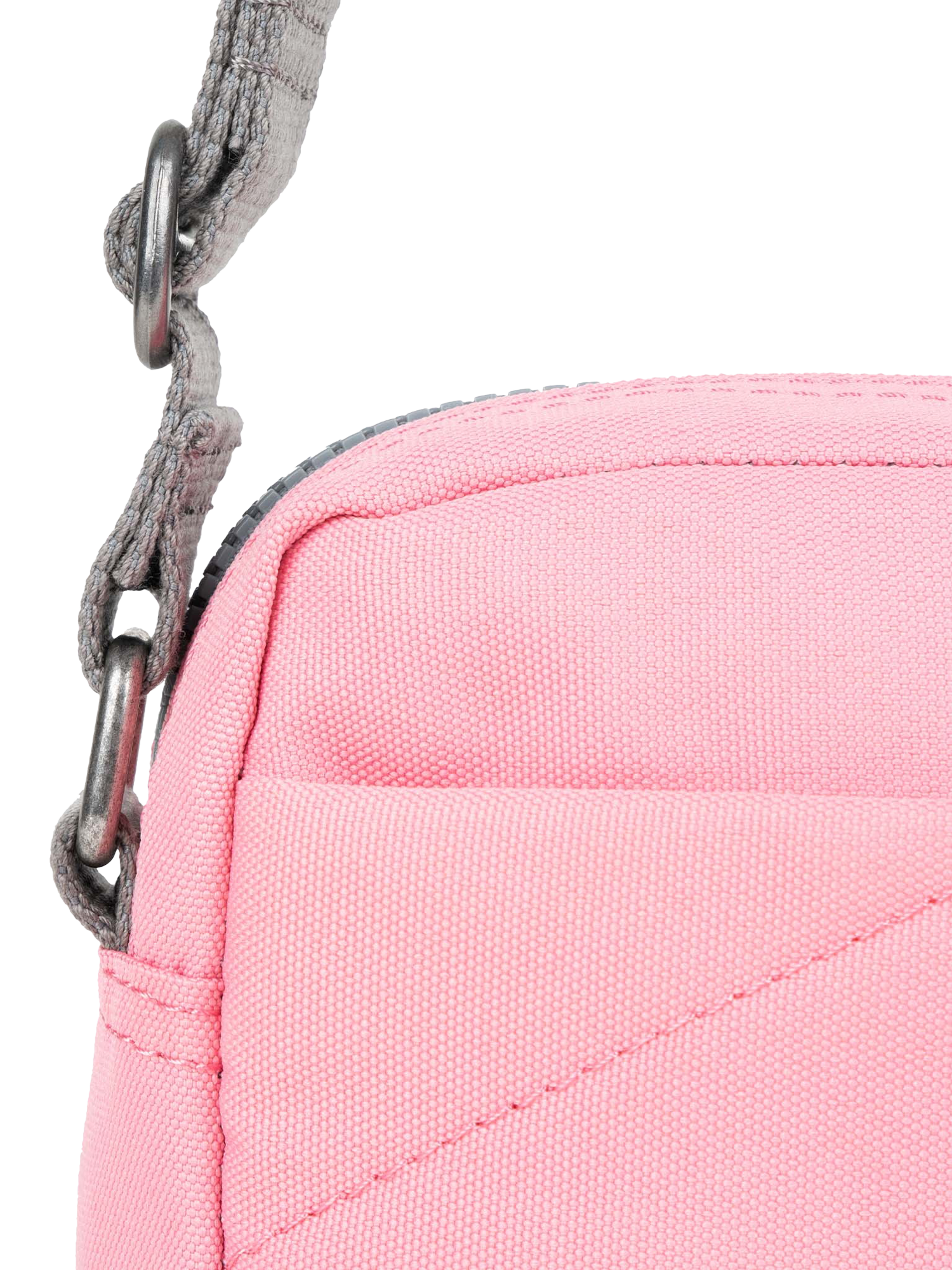 Product image 5 of 7, which shows ROKA London Bond Recycled Canvas Crossbody Pocket Bag, 1.5L, Rose