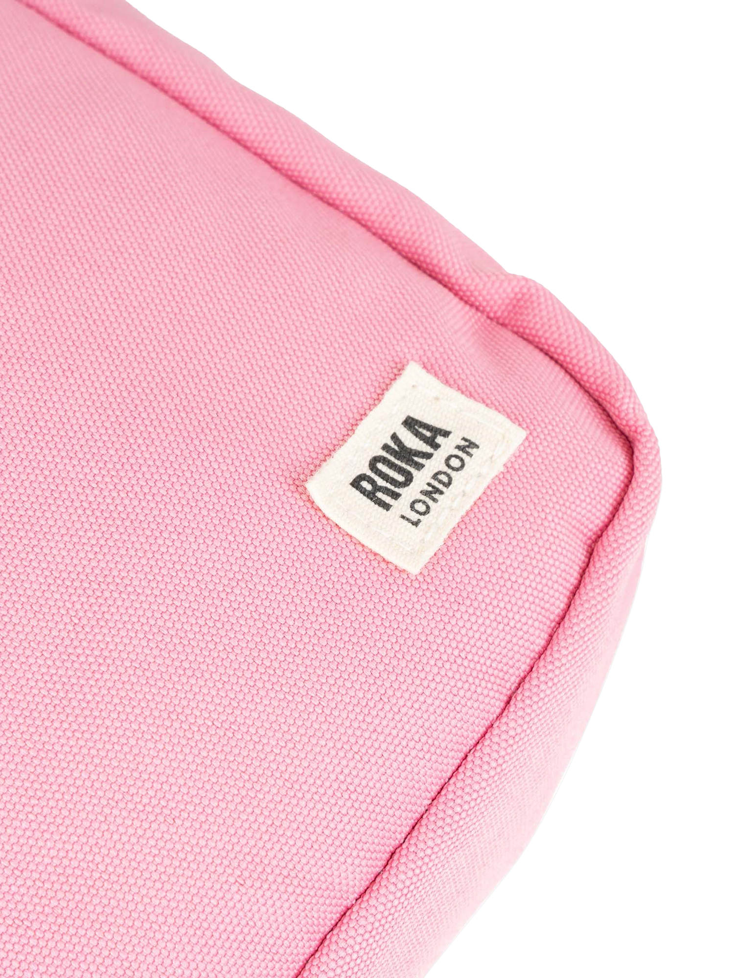 Product image 7 of 7, which shows ROKA London Bond Recycled Canvas Crossbody Pocket Bag, 1.5L, Rose