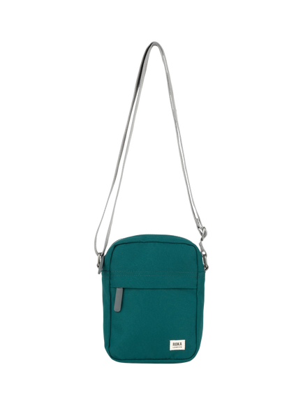 ROKA London Bond Recycled Canvas Crossbody Pocket Bag, 1.5L, Teal
