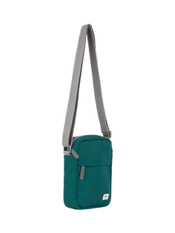 ROKA London Bond Recycled Canvas Crossbody Pocket Bag, 1.5L - view 2, Teal