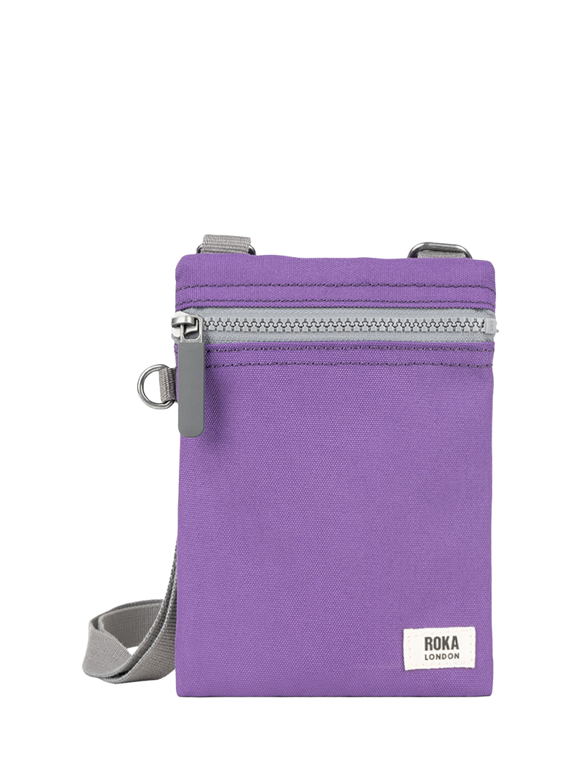 Product image 1 of 6, which shows ROKA London Chelsea Recycled Canvas Crossbody Pocket Bag