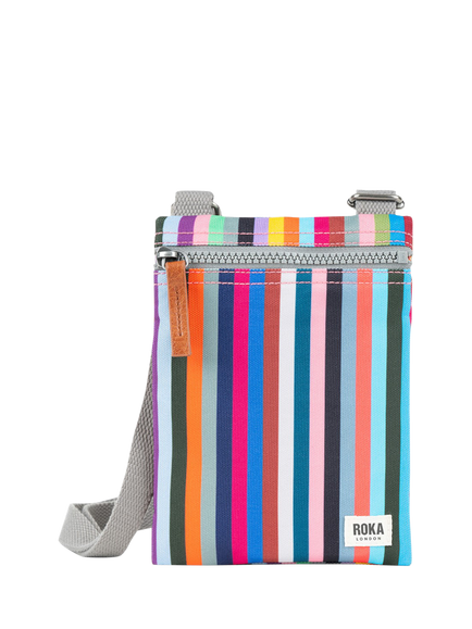 ROKA London Chelsea Canvas Crossbody Pocket Bag, Multi Stripe