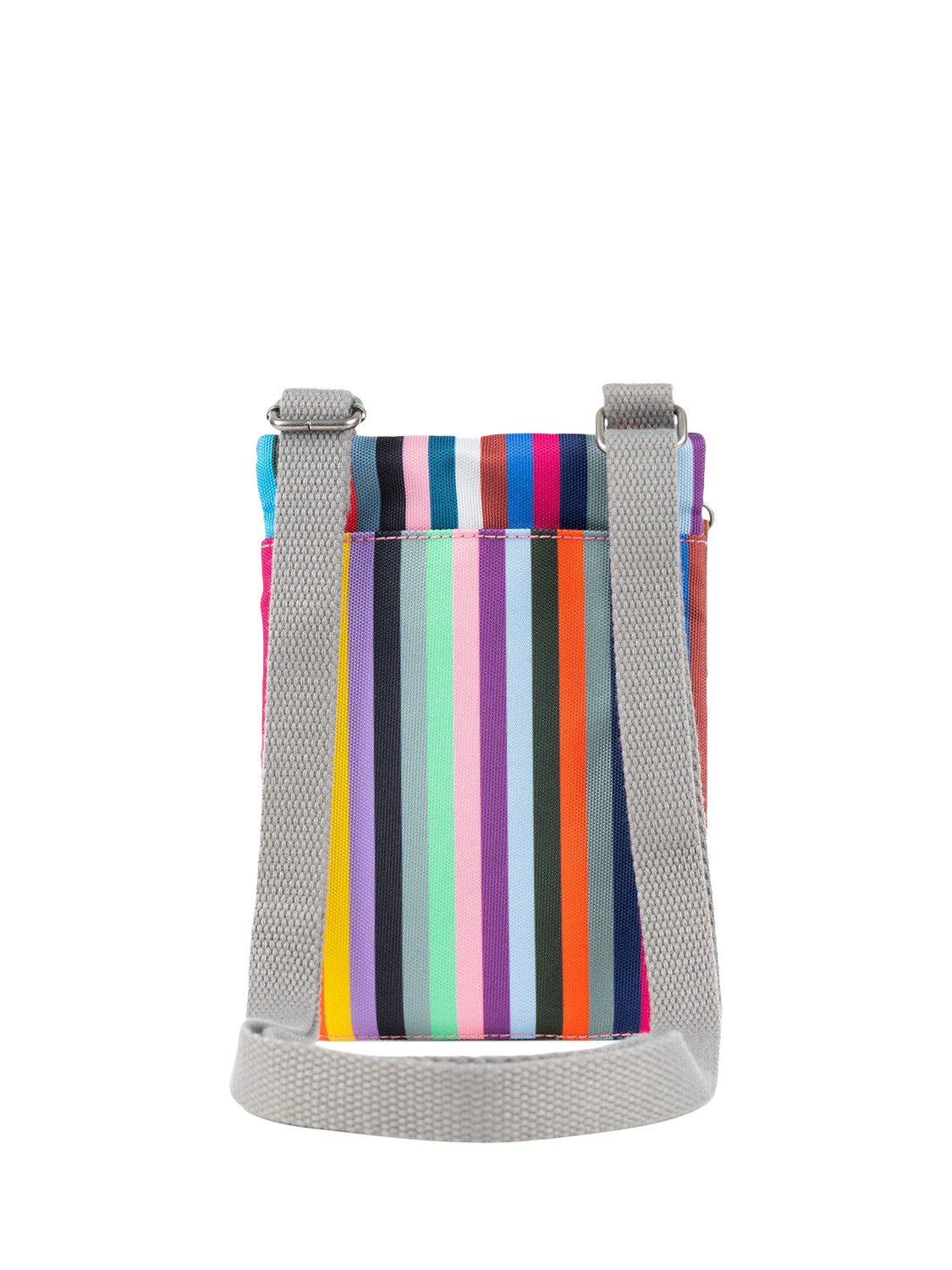 Product image 3 of 6, which shows ROKA London Chelsea Recycled Canvas Crossbody Pocket Bag, Multi Stripe