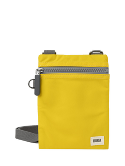 ROKA London Chelsea Recycled Nylon Crossbody Pocket Bag, Mustard