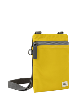 ROKA London Chelsea Recycled Nylon Crossbody Pocket Bag - view 2, Mustard