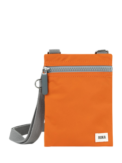 ROKA London Chelsea Recycled Nylon Crossbody Pocket Bag, Burnt Orange