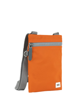 ROKA London Chelsea Recycled Nylon Crossbody Pocket Bag - view 2, Burnt Orange
