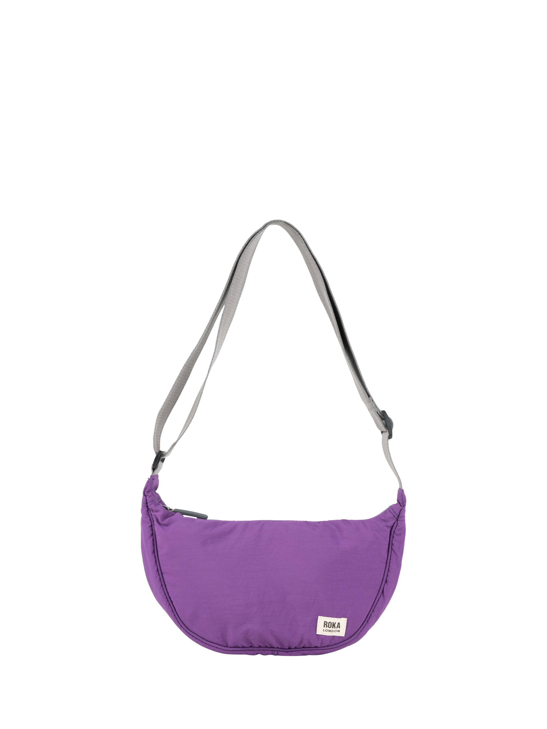 Product image 1 of 6, which shows ROKA London Farringdon Slouch Bag, Purple