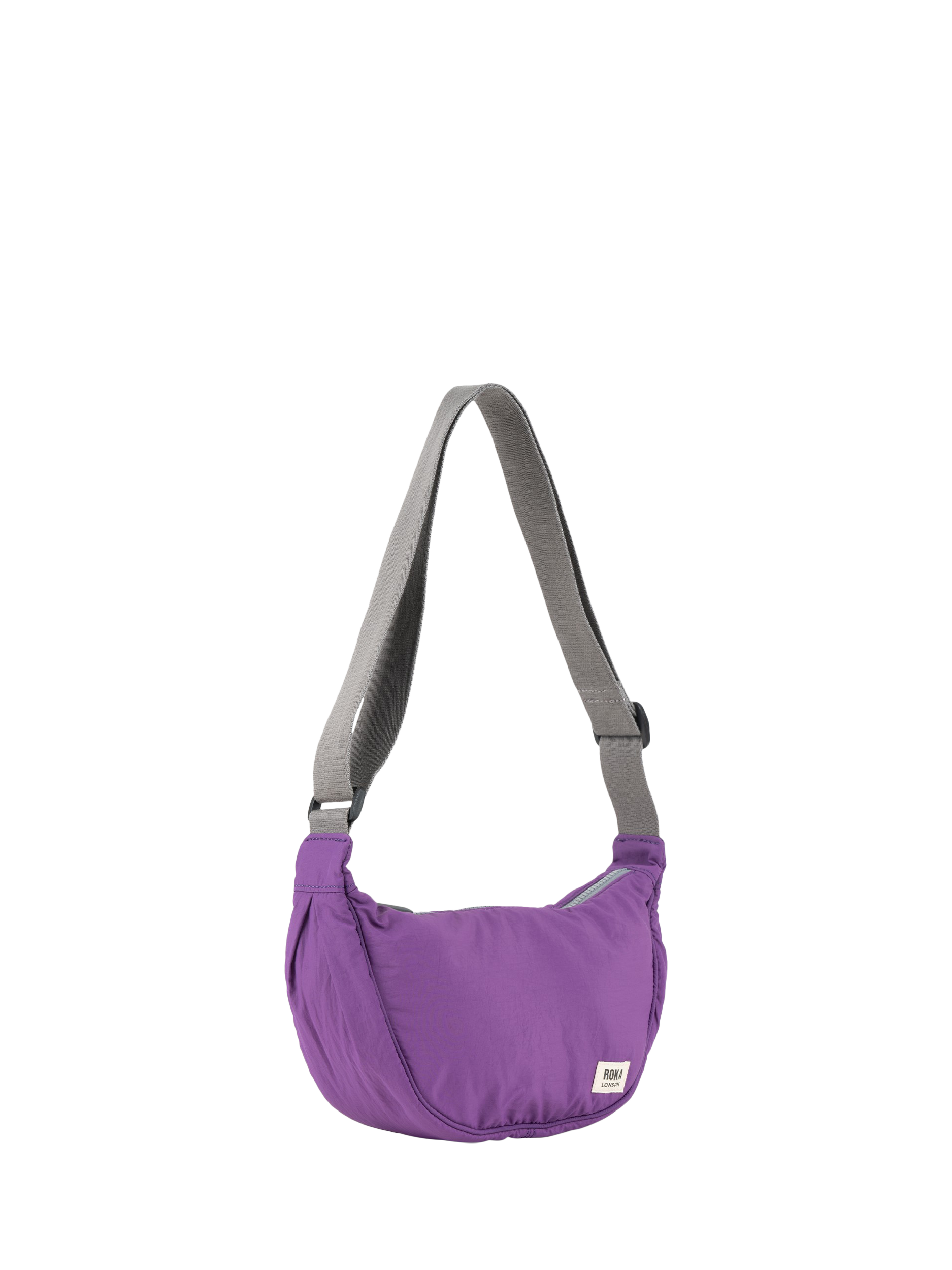 Product image 2 of 6, which shows ROKA London Farringdon Slouch Bag, Purple