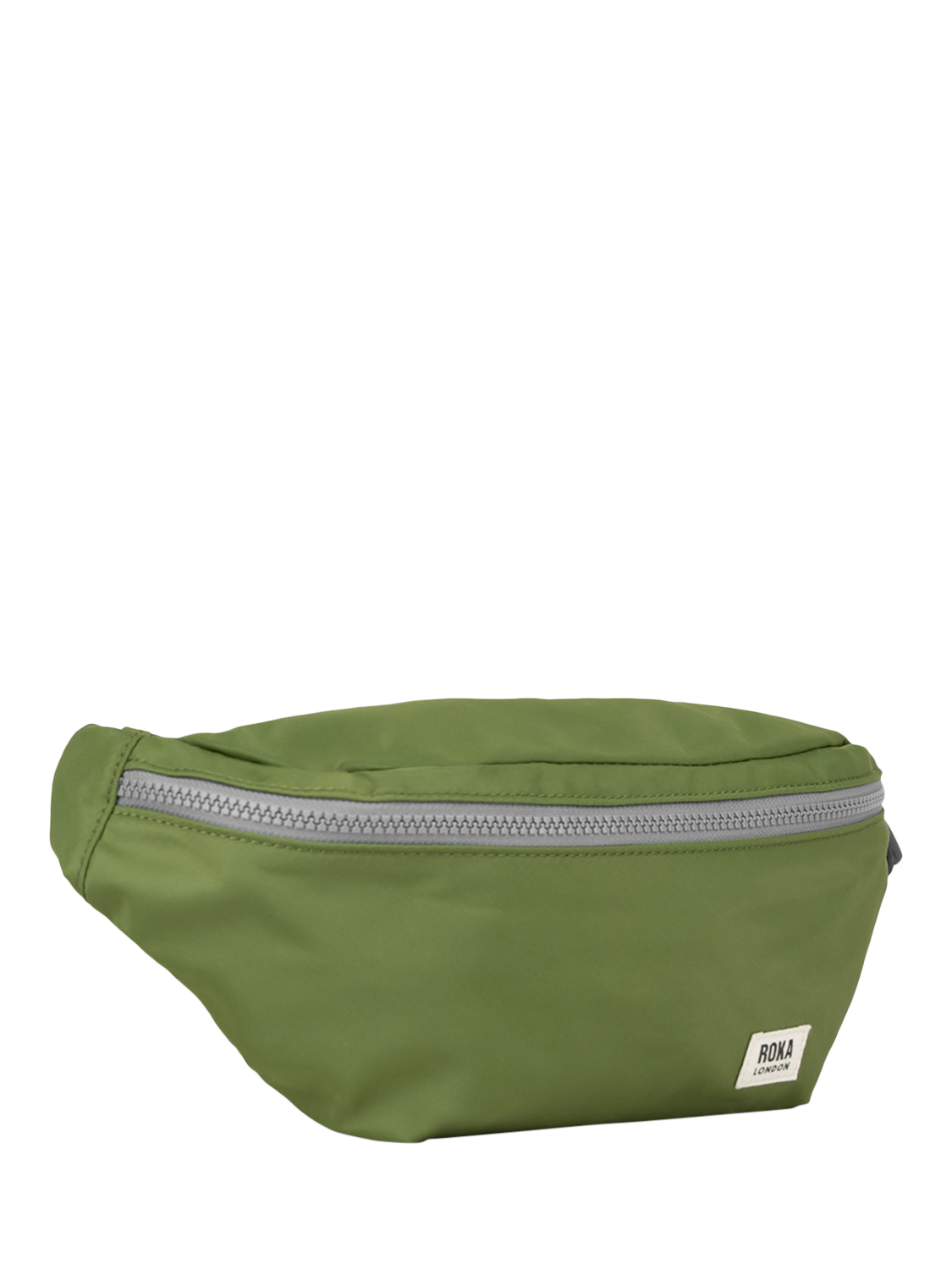 Product image 2 of 7, which shows ROKA London Jubilee Recycled Nylon Hip Bag, 3.2L, Avocado