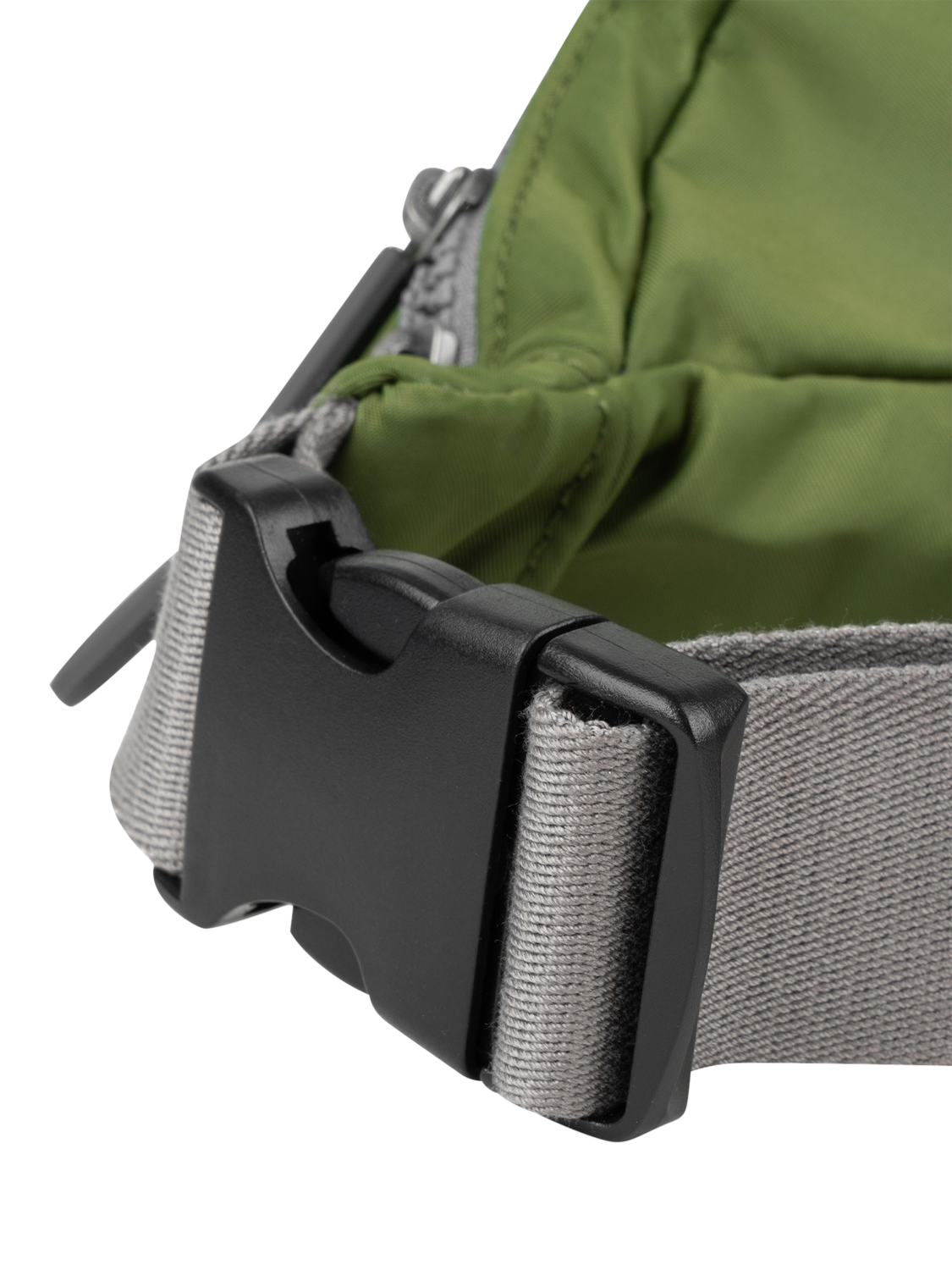 Product image 5 of 7, which shows ROKA London Jubilee Recycled Nylon Hip Bag, 3.2L, Avocado