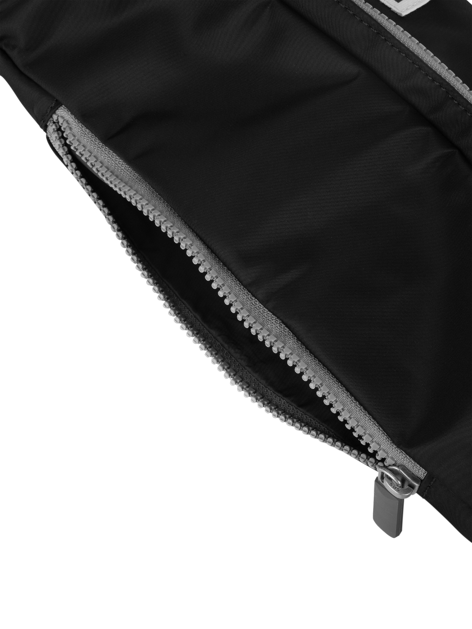 Product image 6 of 7, which shows ROKA London Jubilee Recycled Nylon Hip Bag, 3.2L, Black