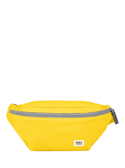 ROKA London Jubilee Recycled Nylon Hip Bag, 3.2L, Mustard