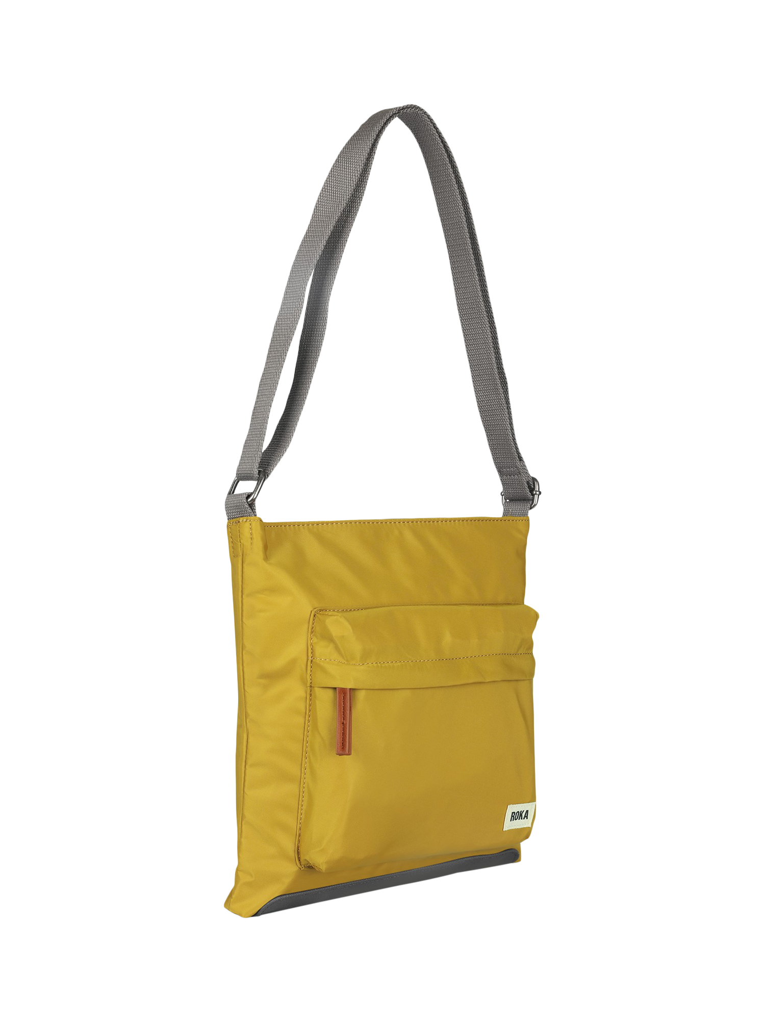Product image 2 of 6, which shows ROKA London Kennington Recycled Nylon Crossbody Bag, Corn
