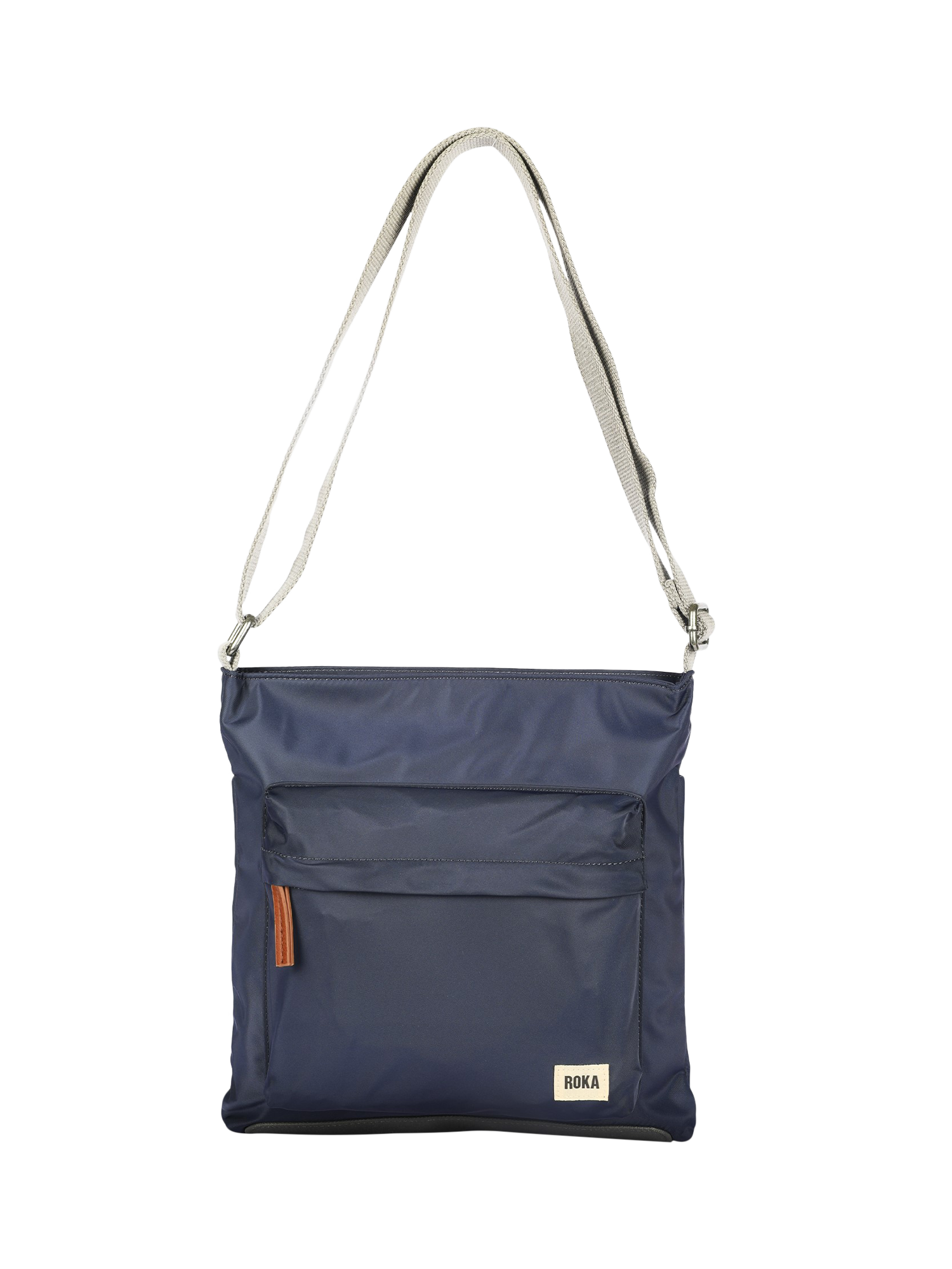 Product image 1 of 6, which shows ROKA London Kennington Recycled Nylon Crossbody Bag, Midnight