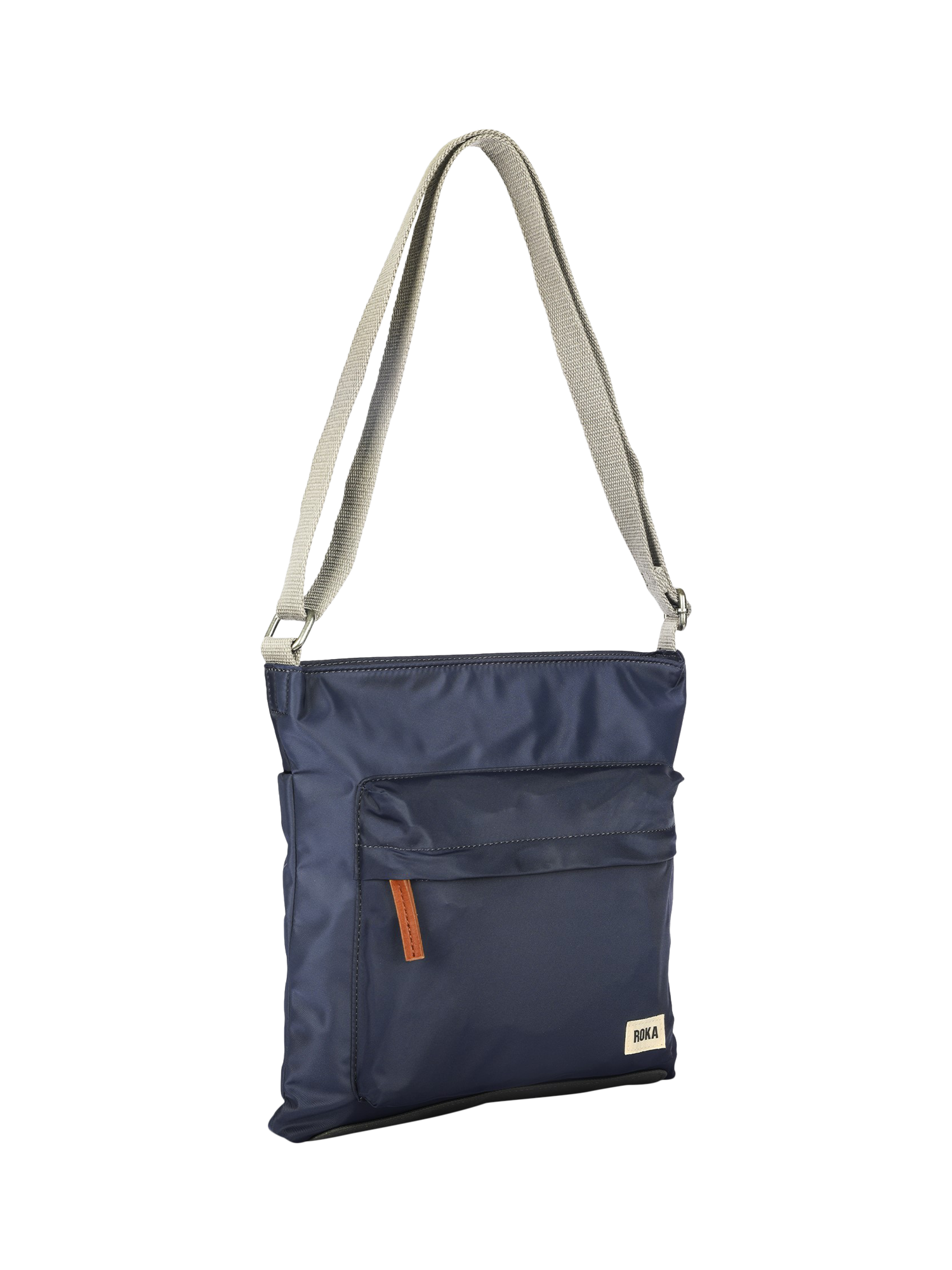Product image 2 of 6, which shows ROKA London Kennington Recycled Nylon Crossbody Bag, Midnight