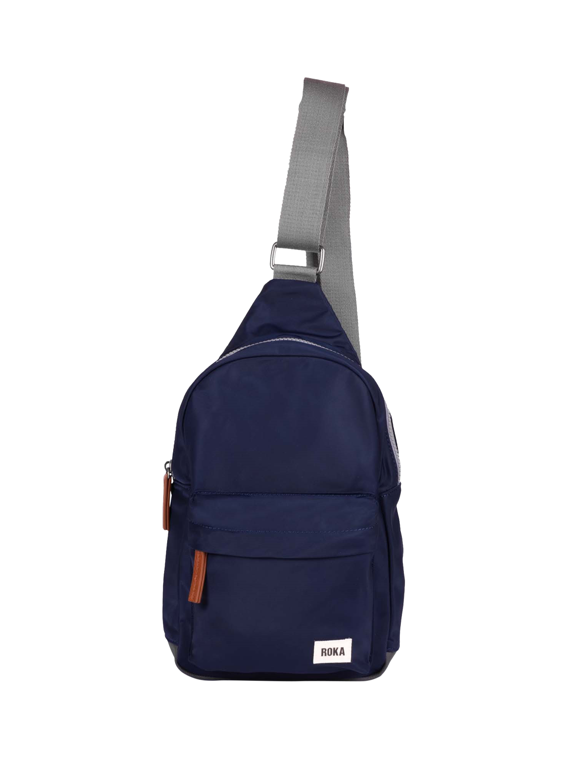 Product image 1 of 7, which shows ROKA London Willesden Recycled Nylon Sling Crossbody Bag, 4.5L, Midnight
