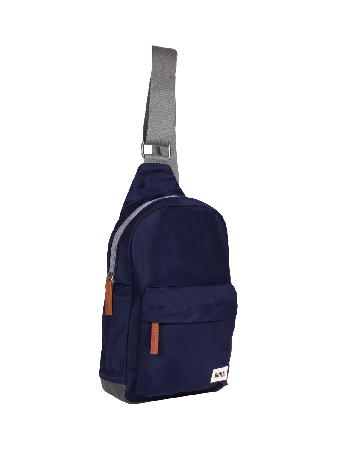 Product image 2 of 7, which shows ROKA London Willesden Recycled Nylon Sling Crossbody Bag, 4.5L, Midnight
