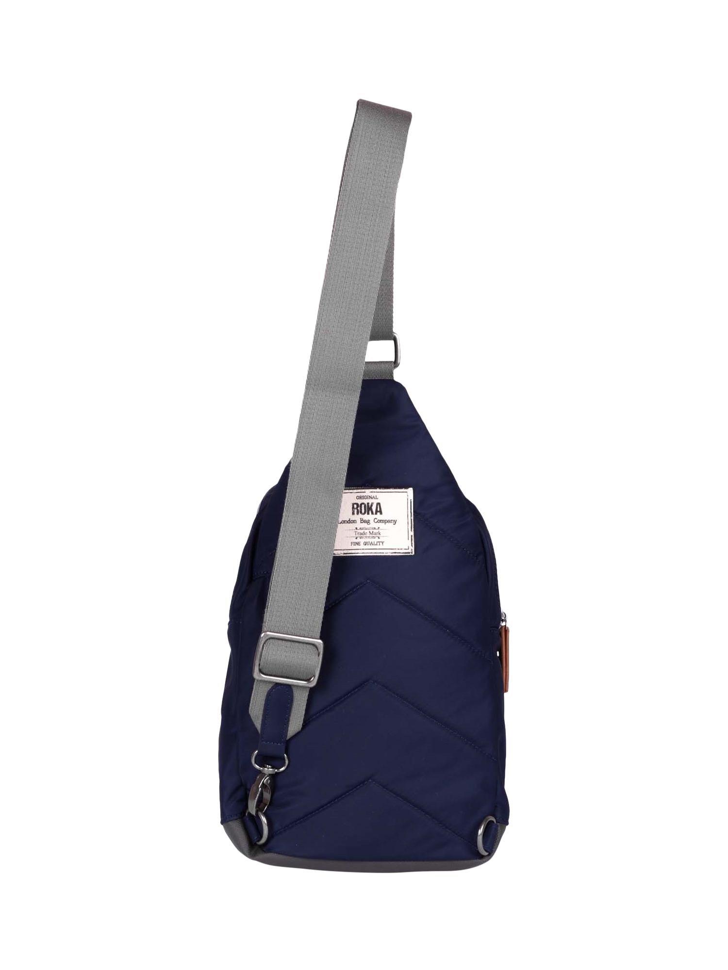 Product image 3 of 7, which shows ROKA London Willesden Recycled Nylon Sling Crossbody Bag, 4.5L, Midnight