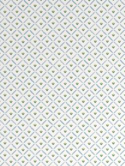 John Lewis Ayla Trellis Wallpaper - view 2, Cerulean Blue