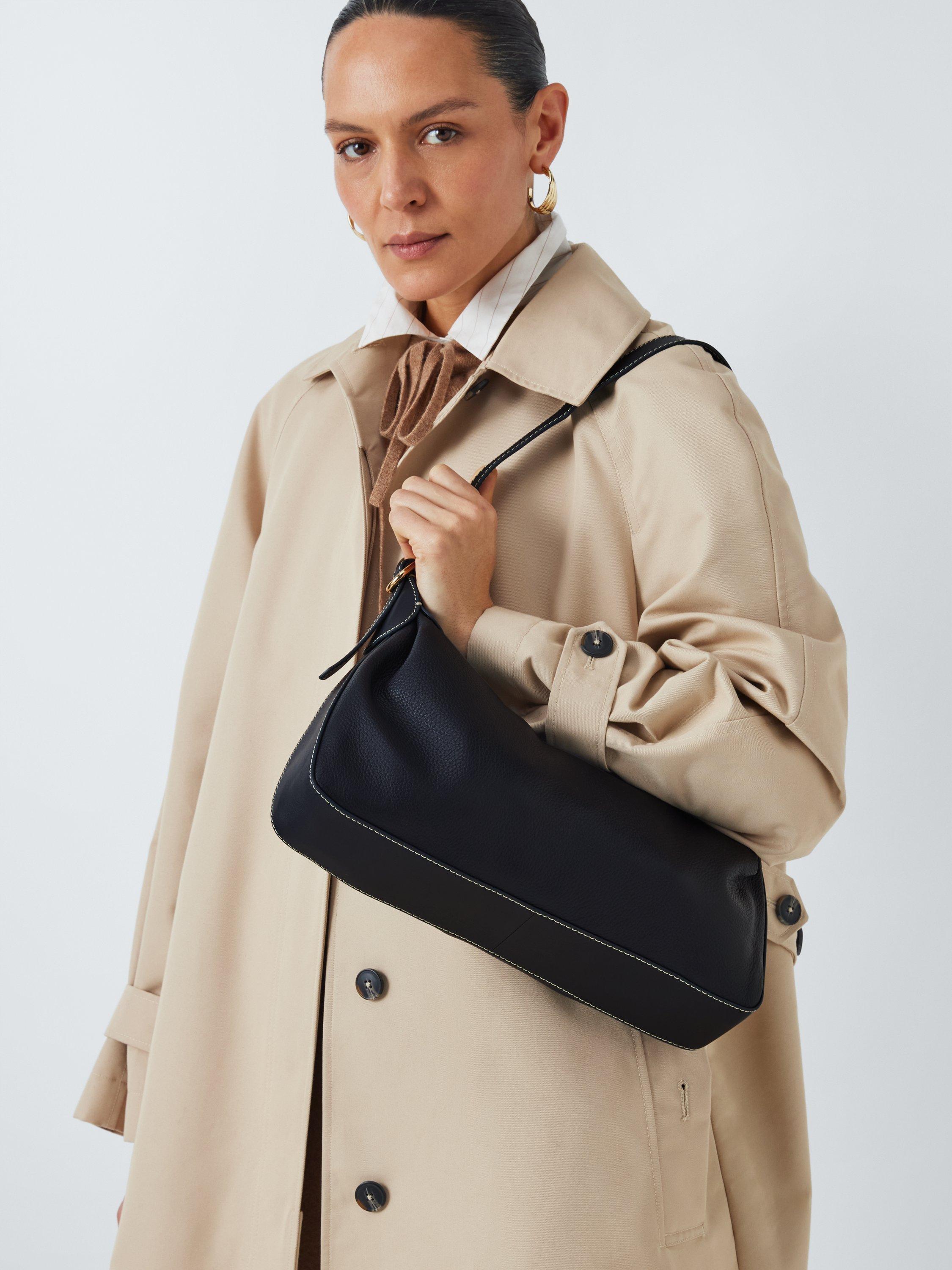 Product image 6 of 6, which shows John Lewis Relax Scoop Leather Hobo Bag, Navy