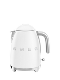 Smeg KLF03 Electric Kettle, 1.7L, White/Silver