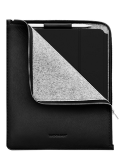 WOOLNUT Leather Folio for 13" iPad Air & iPad Pro, Black