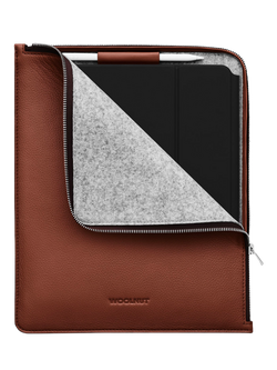 WOOLNUT Leather Folio for 13" iPad Air & iPad Pro, Cognac