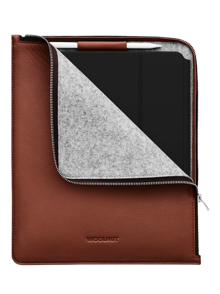 WOOLNUT Leather Folio for 13" iPad Air & iPad Pro, Cognac