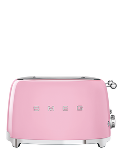Smeg TSF03 4-Slice Toaster, Pink