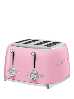 Smeg TSF03 4-Slice Toaster - view 2, Pink