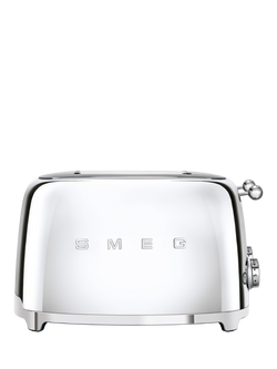 Smeg TSF03 4-Slice Toaster, Stainless Steel