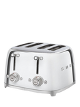 Smeg TSF03 4-Slice Toaster, Stainless Steel
