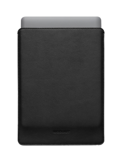WOOLNUT Leather Sleeve for 13" MacBook Air & MacBook Pro, Black