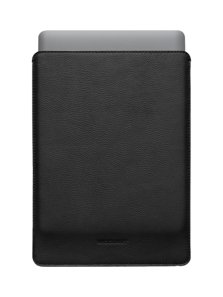 WOOLNUT Leather Sleeve for 13" MacBook Air & MacBook Pro, Black