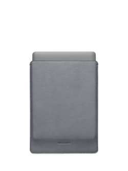 WOOLNUT Leather Sleeve for 13" MacBook Air & MacBook Pro, Grey