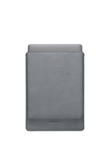 WOOLNUT Leather Sleeve for 13" MacBook Air & MacBook Pro, Grey