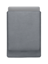 WOOLNUT Leather Sleeve for 14" MacBook Pro, Grey