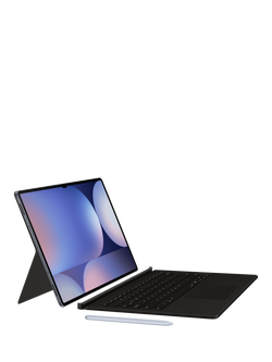 Samsung AI Book Cover Keyboard with Trackpad for Galaxy Tab S10 Ultra, Black, Black