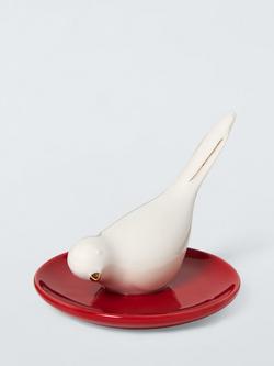 John Lewis Archive Bird Ring Holder, Red, Red