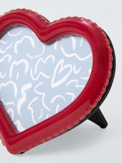 John Lewis Archive Heart Photo Frame, Red - view 2, Red