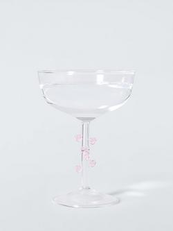 John Lewis Archive Heart Stem Champagne Coupes, Set of 2, Multi - view 2, Multi