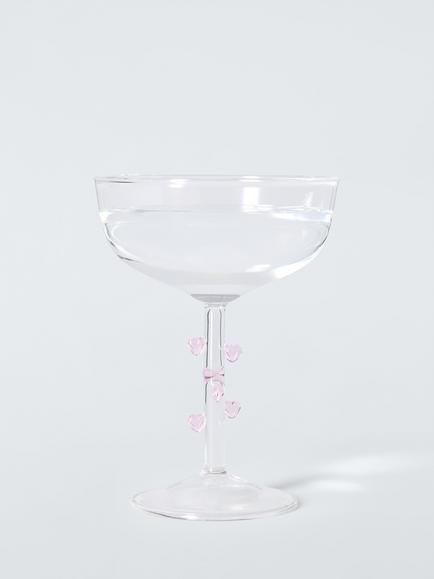 John Lewis Archive Heart Stem Champagne Coupes, Set of 2, Multi - view 2, Multi