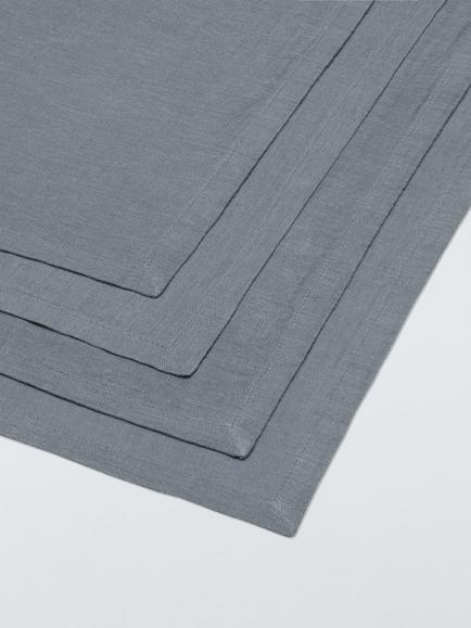 John Lewis Cotton Linen Blend Napkins, Set of 4 - view 2, Slate
