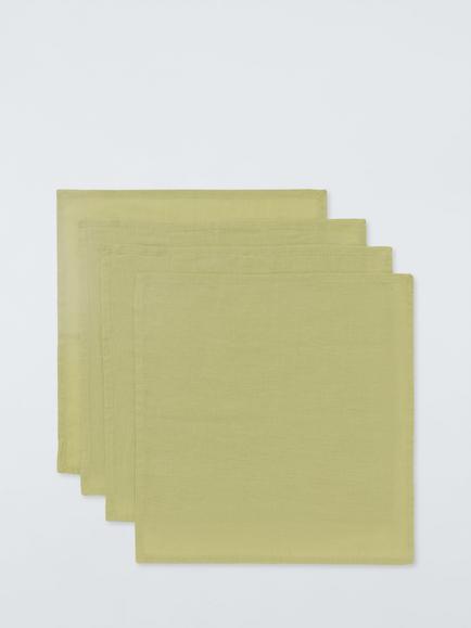 John Lewis Cotton Linen Blend Napkins, Set of 4, Pistachio
