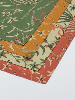 John Lewis Tropical Print Cotton Napkin, Set of 4, Multi - view 2, Multi