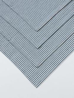 John Lewis Leckford Striped Seersucker Cotton Napkins, Set of 4, Blue - view 2, Blue